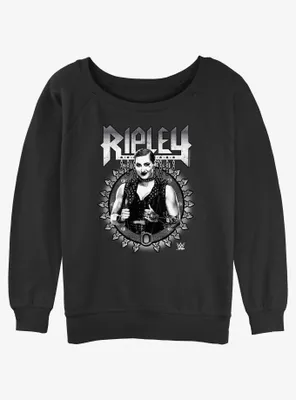 WWE Ripley Metal Portrait Womens Slouchy Sweatshirt