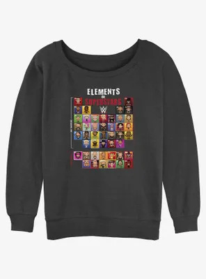 WWE Elements Of Superstars Full Womens Slouchy Sweatshirt