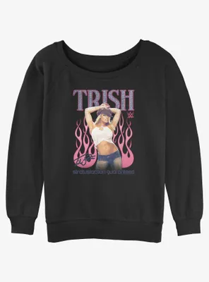 WWE Trish Stratus Stratusfaction Guaranteed Womens Slouchy Sweatshirt