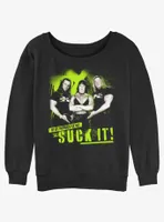 WWE DX Two Words For Yah Womens Slouchy Sweatshirt