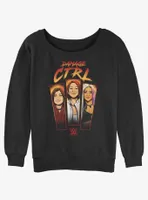 WWE Damage CTRL Panels Womens Slouchy Sweatshirt