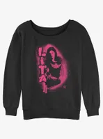 WWE Stencil Lita Womens Slouchy Sweatshirt