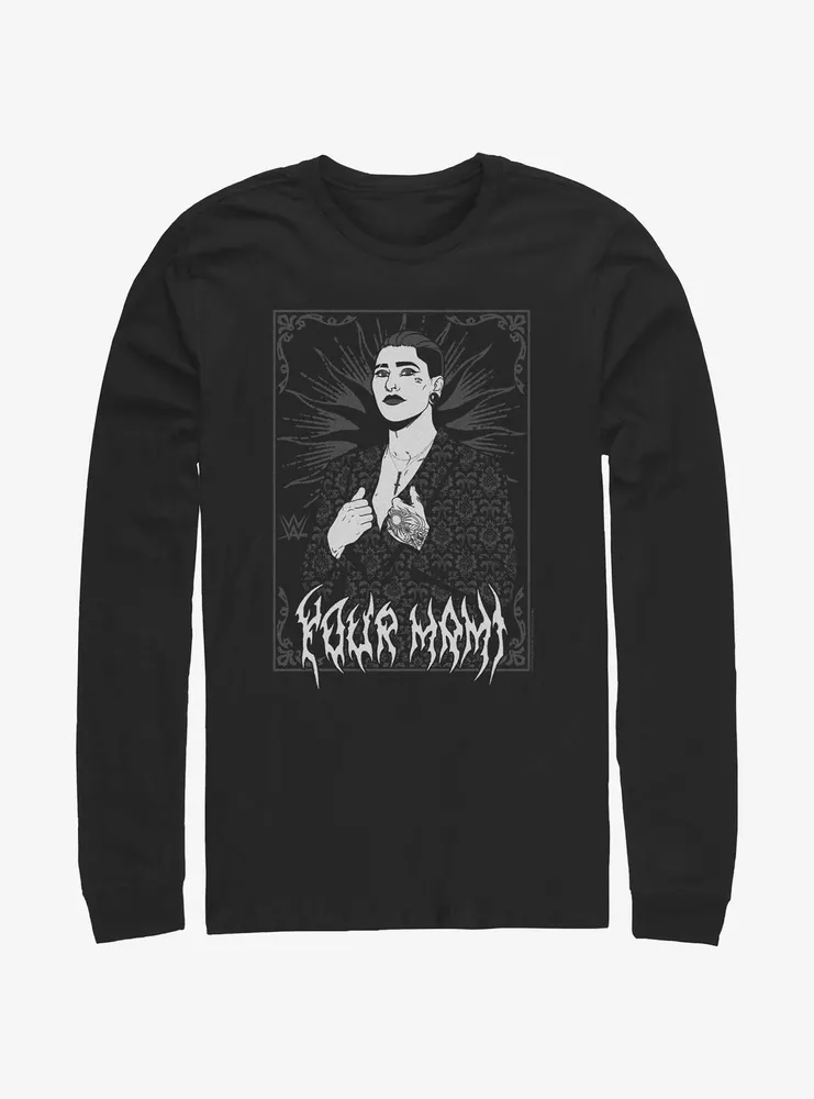 WWE Rhea Ripley Your Mami Tarot Long-Sleeve T-Shirt