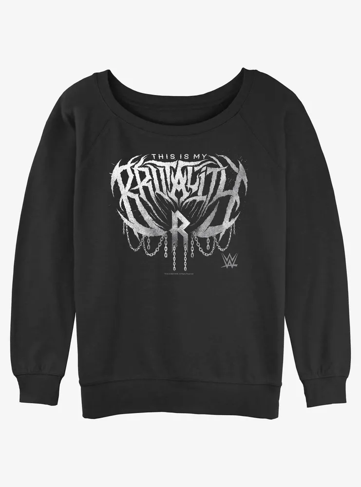 WWE Rhea Ripley This Is My Brutality Womens Slouchy Sweatshirt