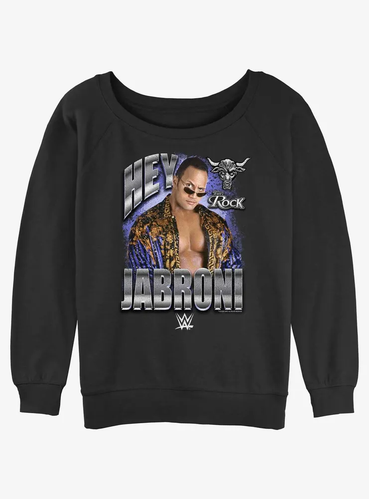 WWE The Rock Jabroni Womens Slouchy Sweatshirt