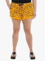 Garfield Allover Print Girls Lounge Shorts Plus