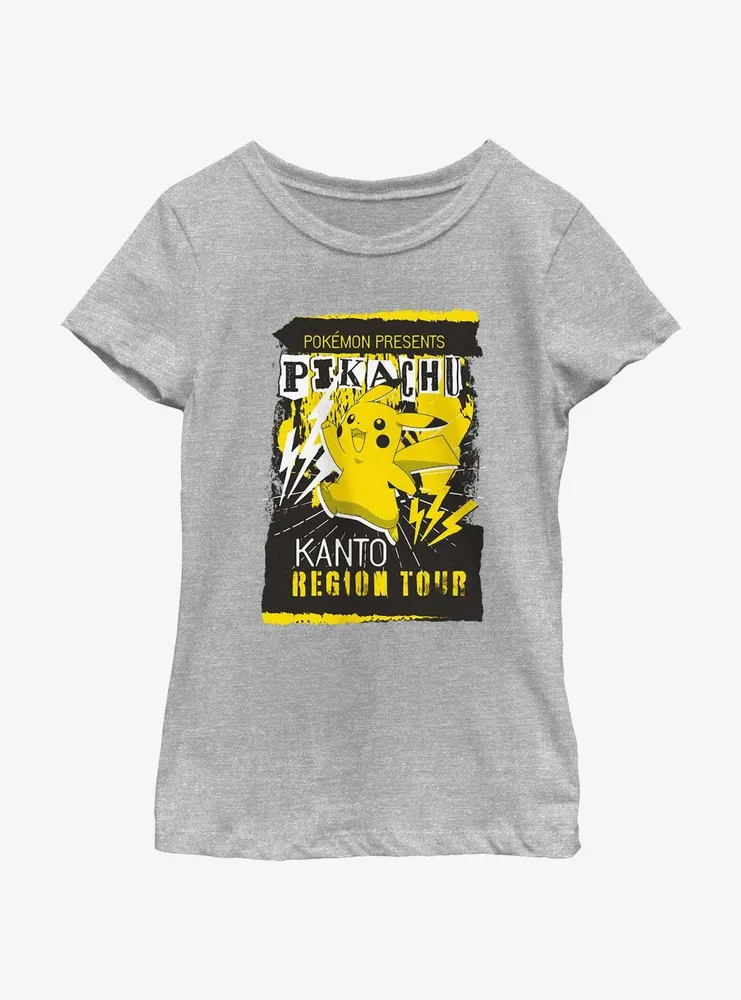 Pokemon Pikachu Kanto Region Tour Youth Girls T-Shirt