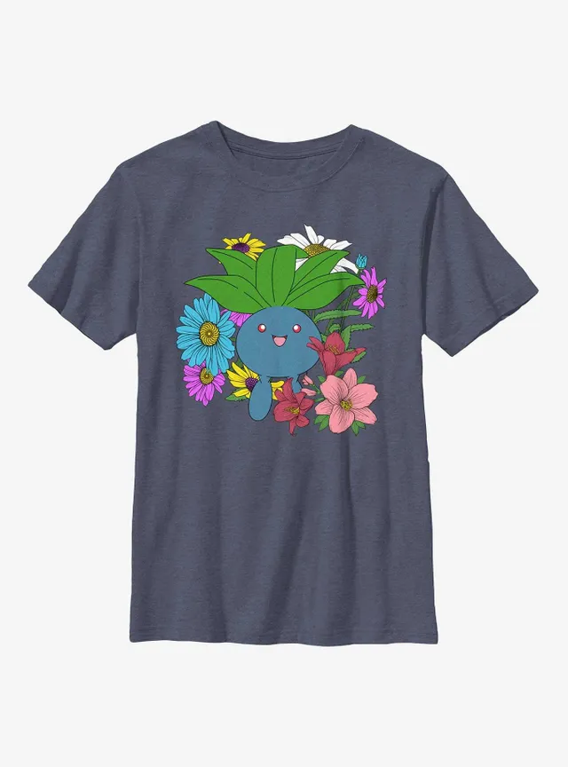 Hot Topic Pokemon Slowpoke Flowers Boyfriend Fit Girls T-Shirt