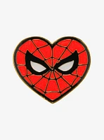 Marvel Spider-Man Heart-Shaped Glitter Enamel Pin — BoxLunch Exclusive