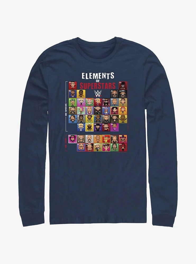 WWE Elements Of Superstars Full Long-Sleeve T-Shirt