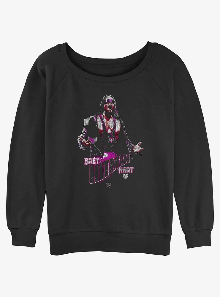 WWE Bret Hitman Hart Girls Slouchy Sweatshirt