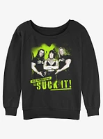 WWE DX Two Words For Yah Girls Slouchy Sweatshirt