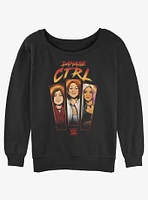 WWE Damage CTRL Panels Girls Slouchy Sweatshirt