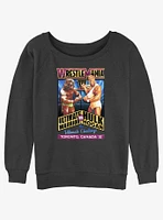 WWE Wrestlemania VI Ultimate Warrior Vs Hulk Hogan Girls Slouchy Sweatshirt