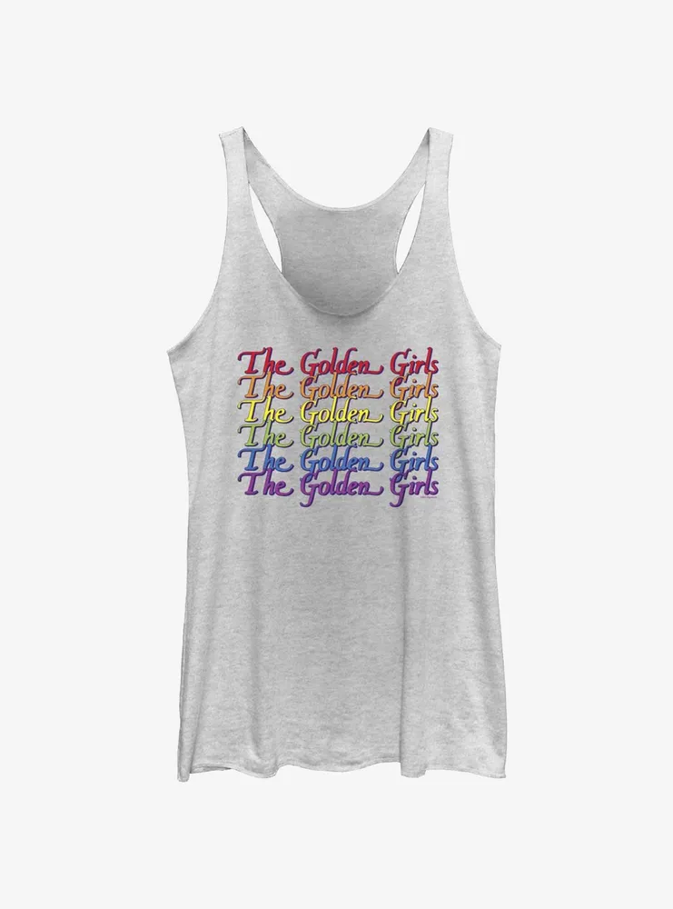 The Golden Girls Rainbow Logo Womens Tank Top