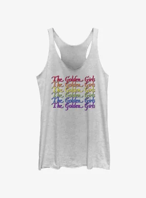 The Golden Girls Rainbow Logo Womens Tank Top