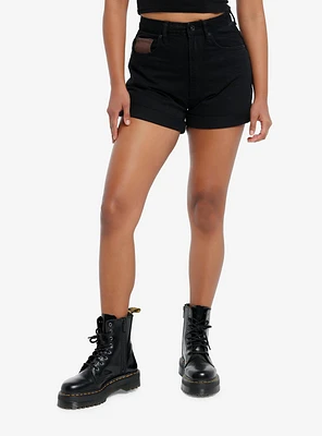 Cosmic Aura® Black & Brown Celestial High-Rise Mom Shorts