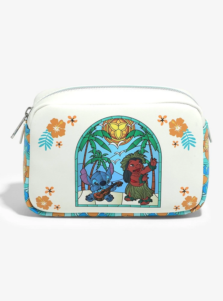 Loungefly Disney Lilo & Stitch Stained Glass Makeup Bag — BoxLunch Exclusive