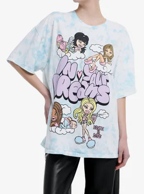Bratz Slumber Party Tie-Dye Girls Oversized T-Shirt