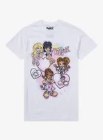 Bratz Slumber Party Heart Glitter Girls Oversized T-Shirt