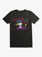 Peanuts Dashing Through The Snow Snoopy Woodstock T-Shirt