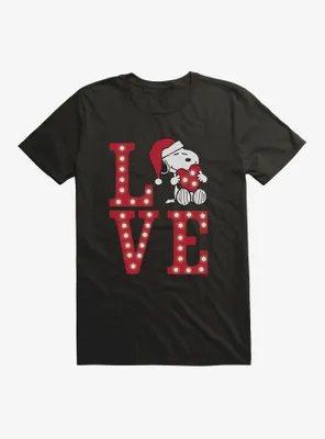 Peanuts Love Snoopy Santa T-Shirt
