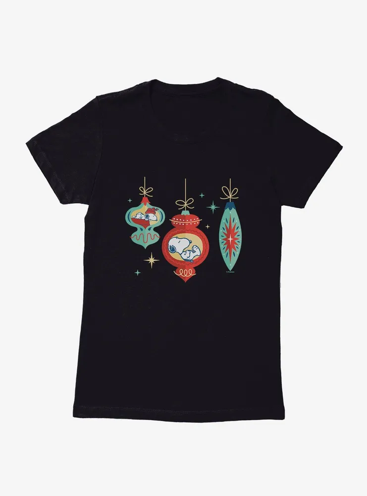 Peanuts Snoopy Ornaments Womens T-Shirt