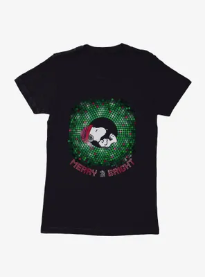 Peanuts Merry And Bright Snoopy Dots Womens T-Shirt