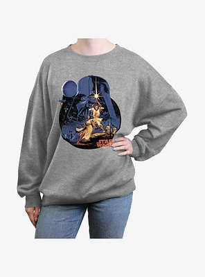 Star Wars Stellar Vintage Girls Oversized Sweatshirt