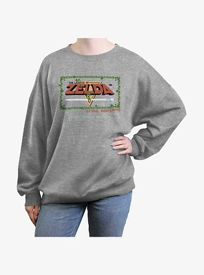 The Legend of Zelda Pixelated Logo Girls Oversized Sweatshirt