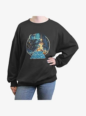 Star Wars Vintage Victory Girls Oversized Sweatshirt