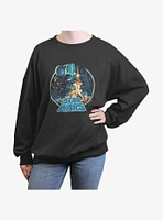 Star Wars Vintage Victory Girls Oversized Sweatshirt