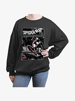 Marvel Spider-Man: Across The Spider-Verse Street Panels Girls Oversized Sweatshirt