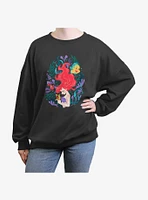 Disney The Little Mermaid Leafy Ariel Girls Oversized Sweatshirt