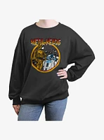 Star Wars Metal Droids Girls Oversized Sweatshirt