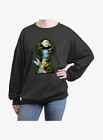 Disney Tinker-Bell Keyhole To Neverland Girls Oversized Sweatshirt
