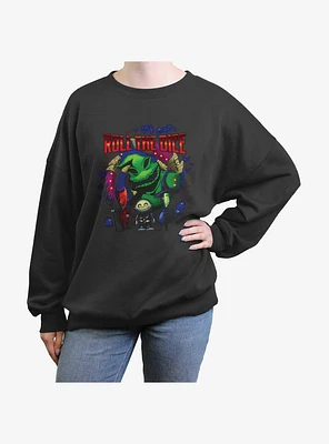 Disney The Nightmare Before Christmas Oogie Dice Girls Oversized Sweatshirt