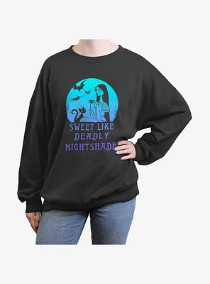 Disney The Nightmare Before Christmas Sally Sweet Like Deadly Nightshade Girls Oversized Sweatshirt