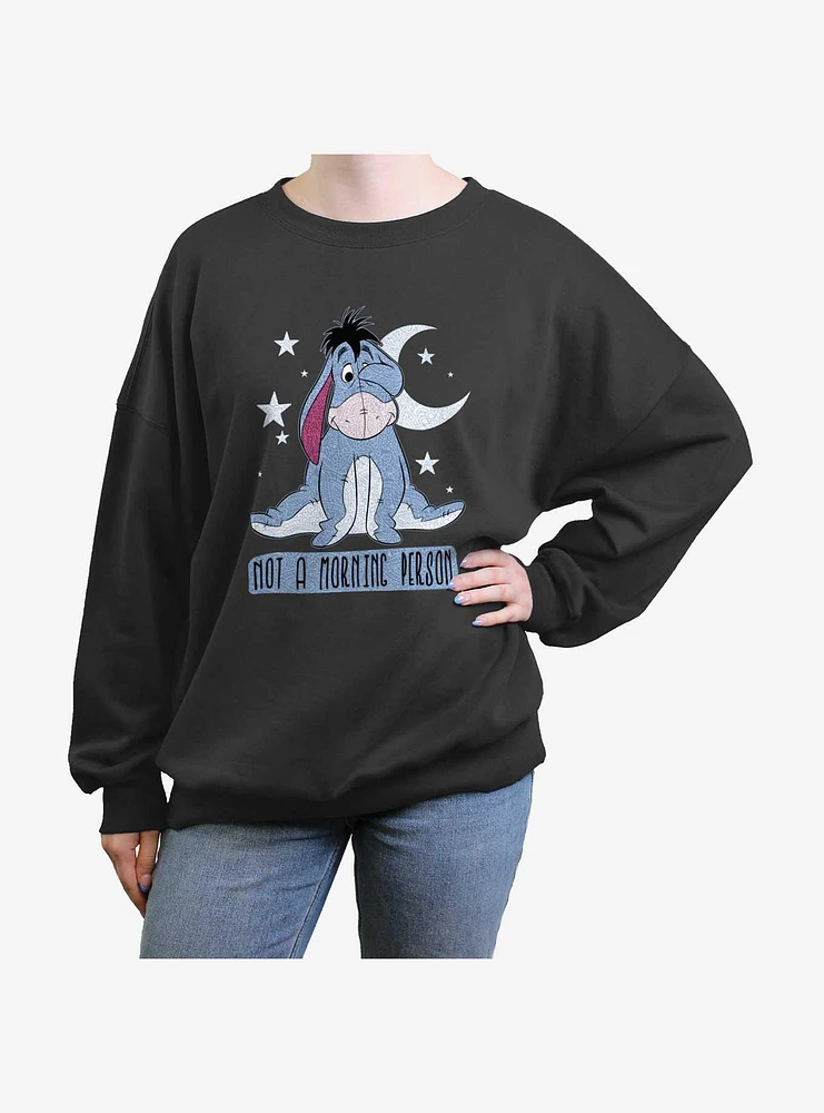 Disney Winnie The Pooh Eeyore Not A Morning Person Girls Oversized Sweatshirt