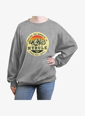 The Legend of Zelda Explore Hyrule Girls Oversized Sweatshirt