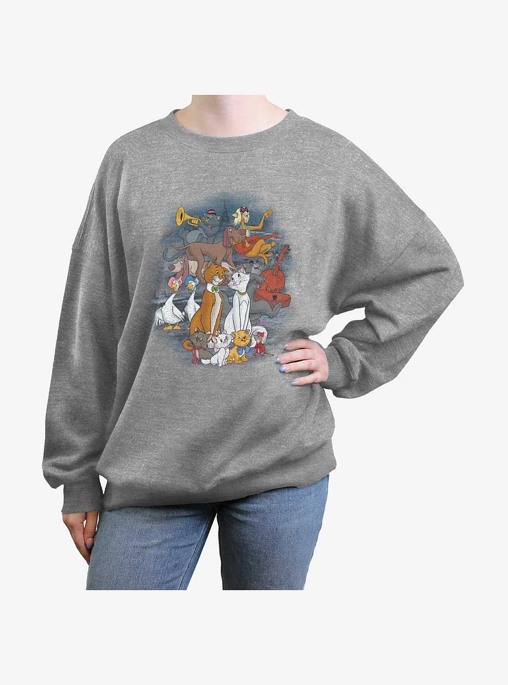 Disney The AristoCats Everybody Wants To Be A Cat Girls Oversized Sweatshirt