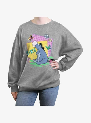 Disney Winnie The Pooh 90's Eeyore Girls Oversized Sweatshirt
