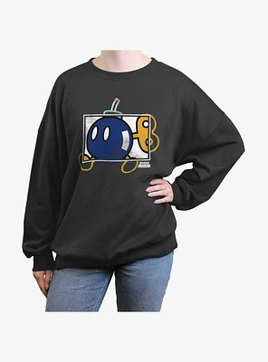 Nintendo Bomb-Hei Box Girls Oversized Sweatshirt