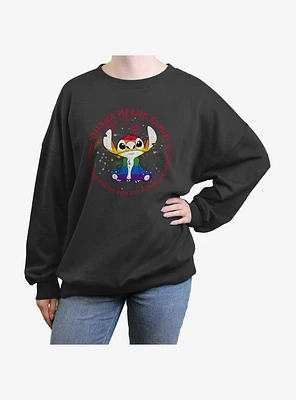 Disney Lilo & Stitch Ohana Pride Girls Oversized Sweatshirt
