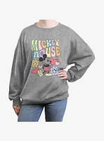 Disney Mickey Mouse Happy Girls Oversized Sweatshirt