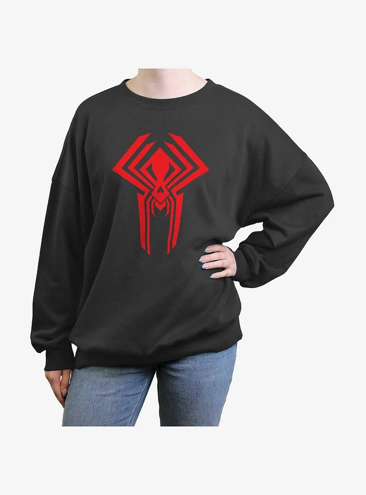 Marvel Spider-Man: Across The Spider-Verse Miguel O'Hara Spider Symbol Girls Oversized Sweatshirt