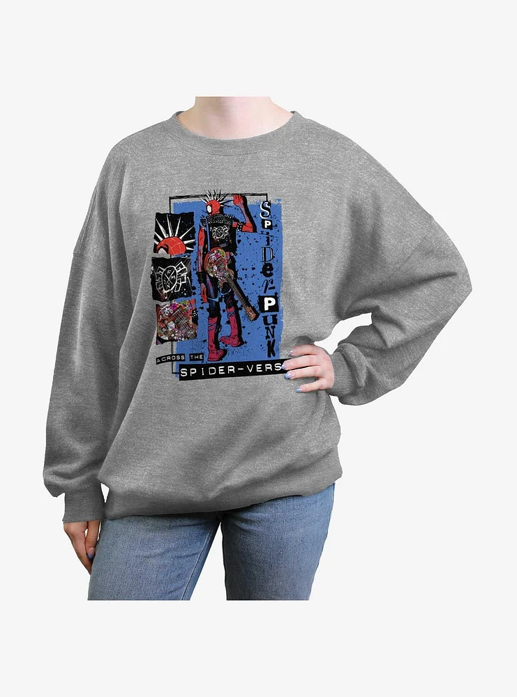 Marvel Spider-Man: Across The Spider-Verse Punk Power Girls Oversized Sweatshirt