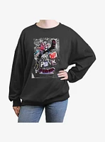 Marvel Spider-Man: Across The Spider-Verse Spider-Punk Poster Girls Oversized Sweatshirt