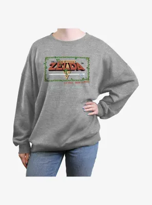 The Legend of Zelda Pixelated Logo Womens Oversized Sweatshirt