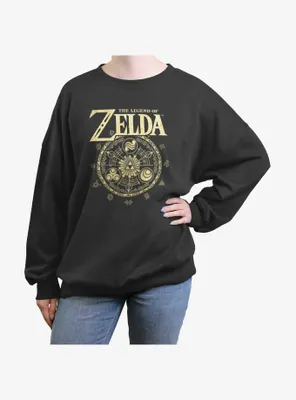Nintendo The Legend of Zelda Logo Womens Oversized Sweatshirt